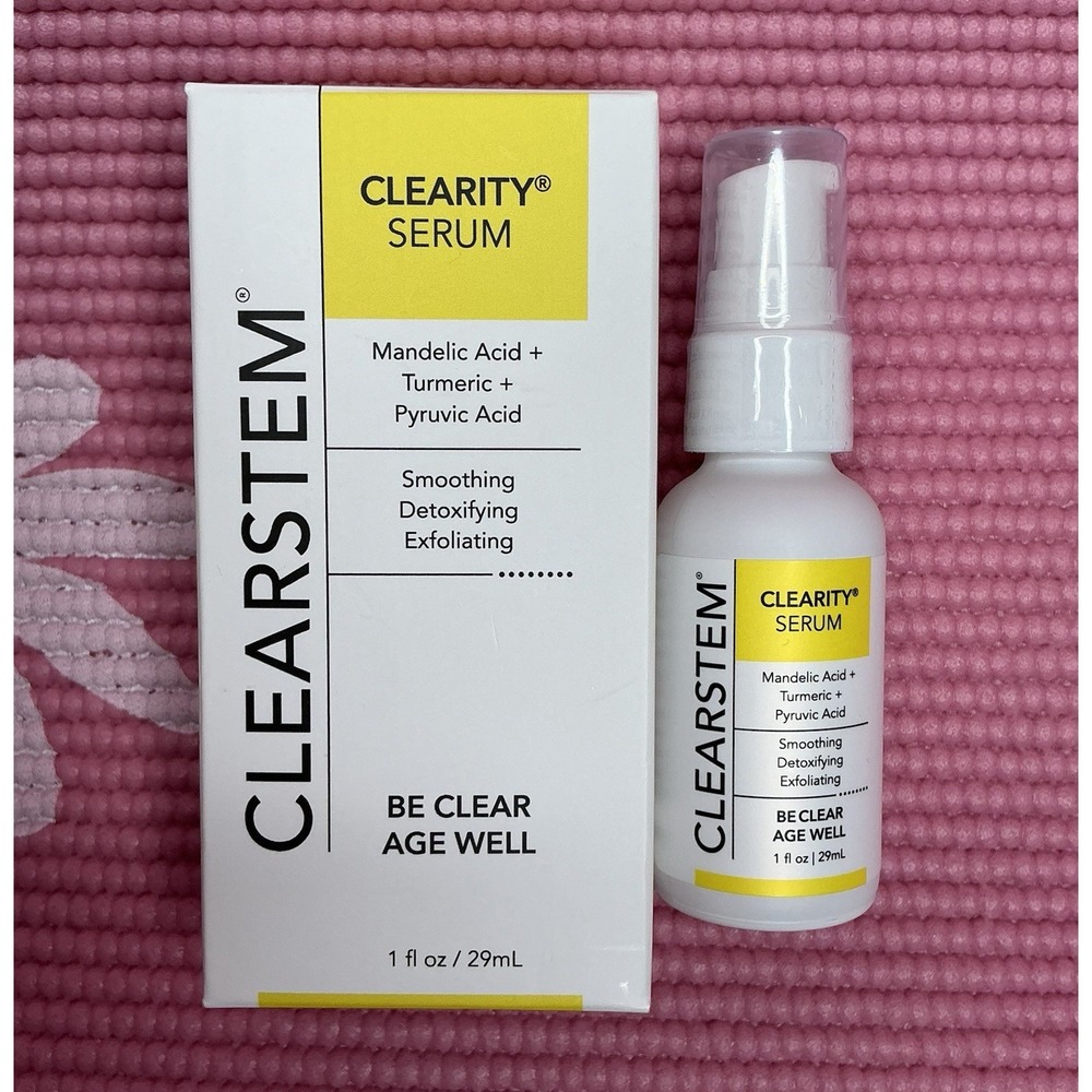 CLEARSTEM‎ Clearity Serum-Mandelic Acid-Turmeric-Pyruvic Acid-1oz-Brand New
